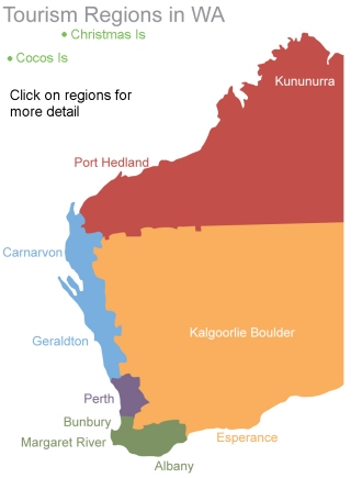 WA Tourism Regions